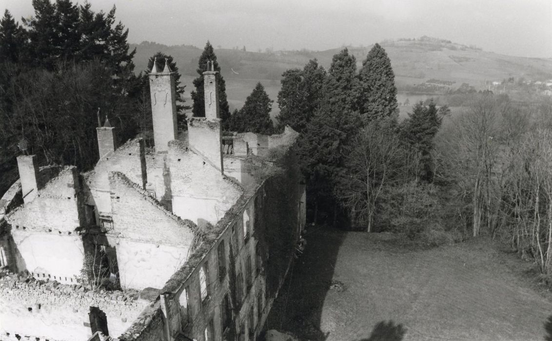 vue partielle des ruines depuis le donjon