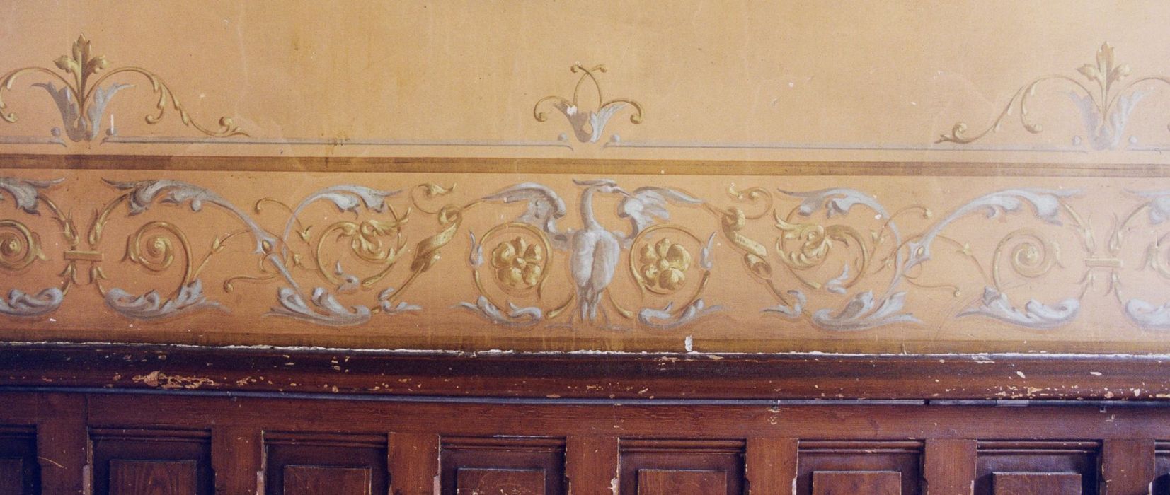 vestibule, détail des décor peint