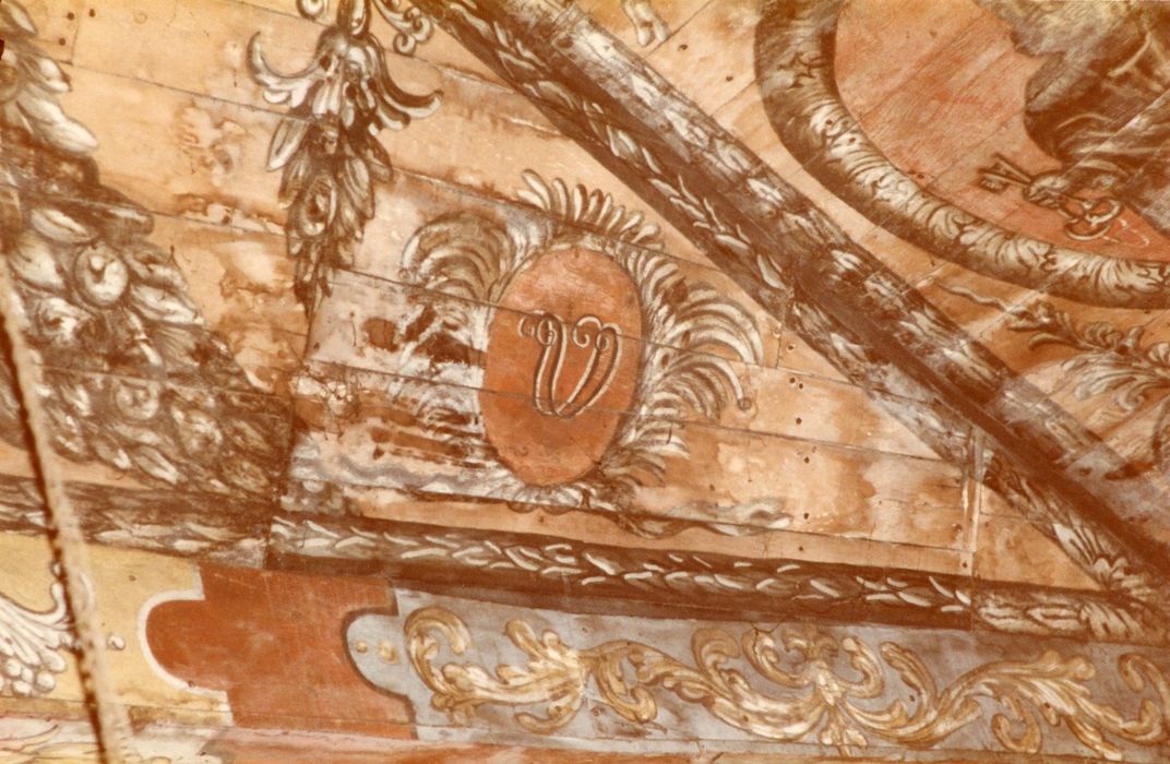 plafond lambrissée de la chapelle Notre-Dame, détail