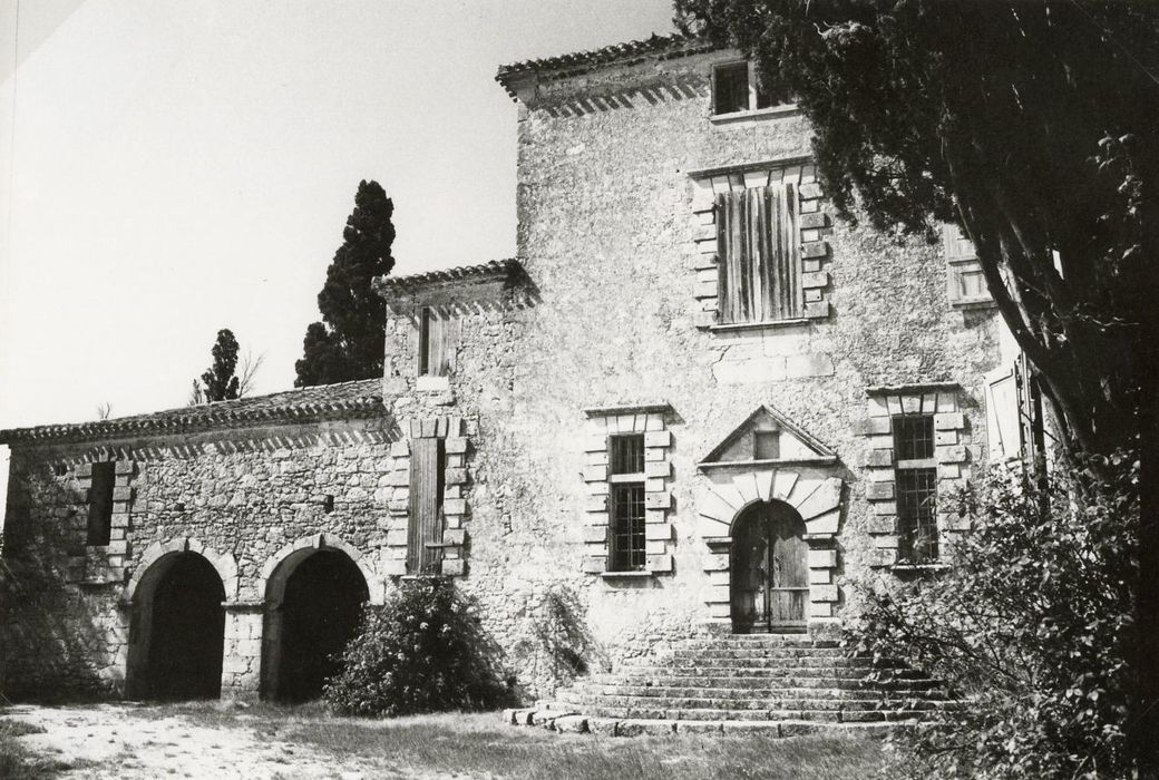 aile ouest, façade sud, vue partielle