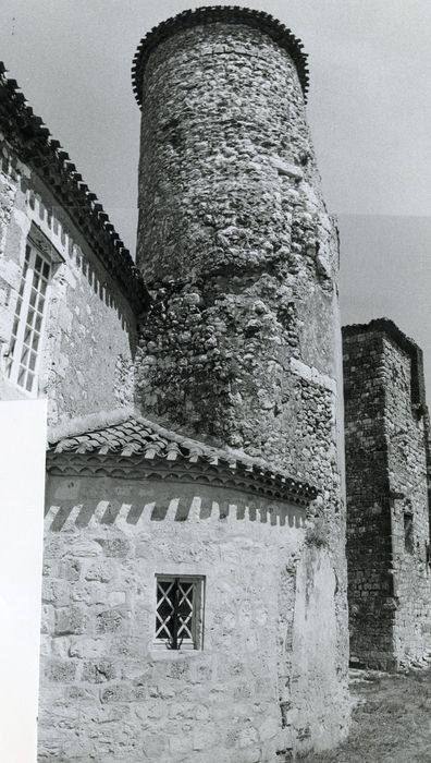 tourelle d’escalier sud, élévation ouest