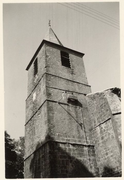 clocher, élévations sud et ouest