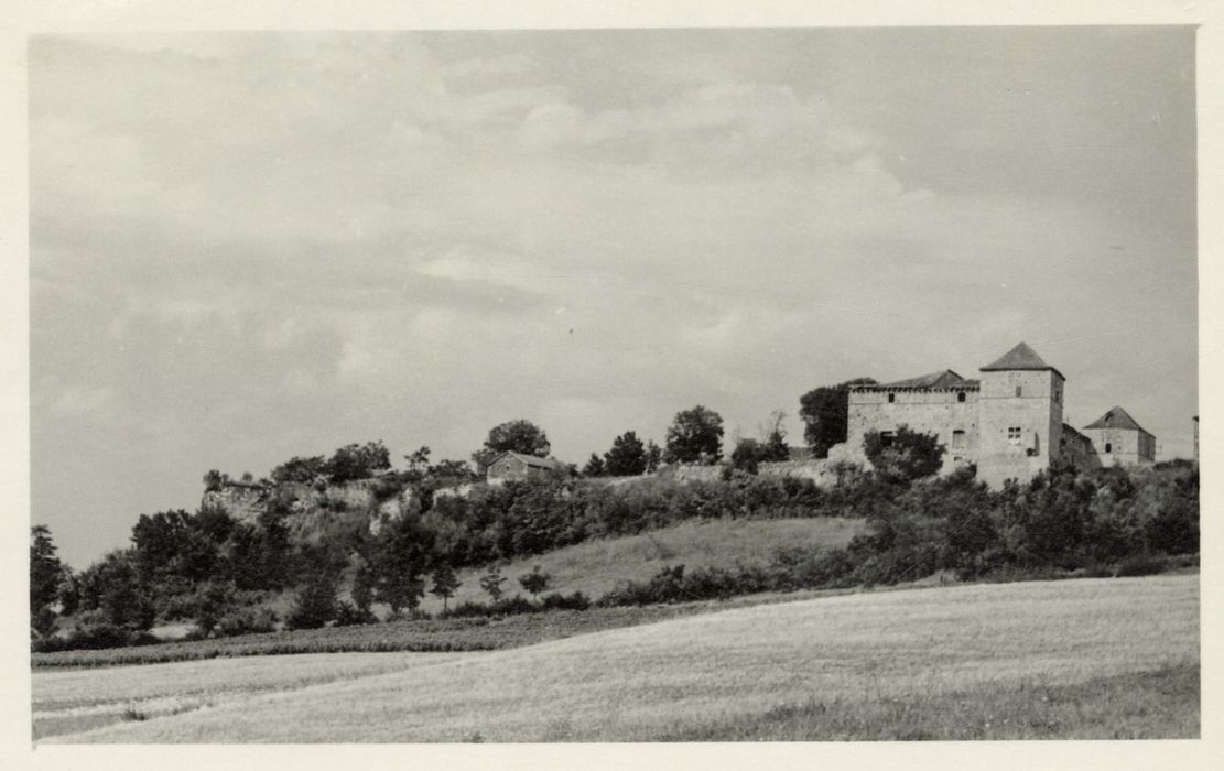 vue générale du château dans son environnement depuis le Sud