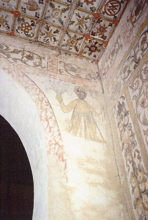 chapelle sud, vue partielle du décor (photocopie numérisée)