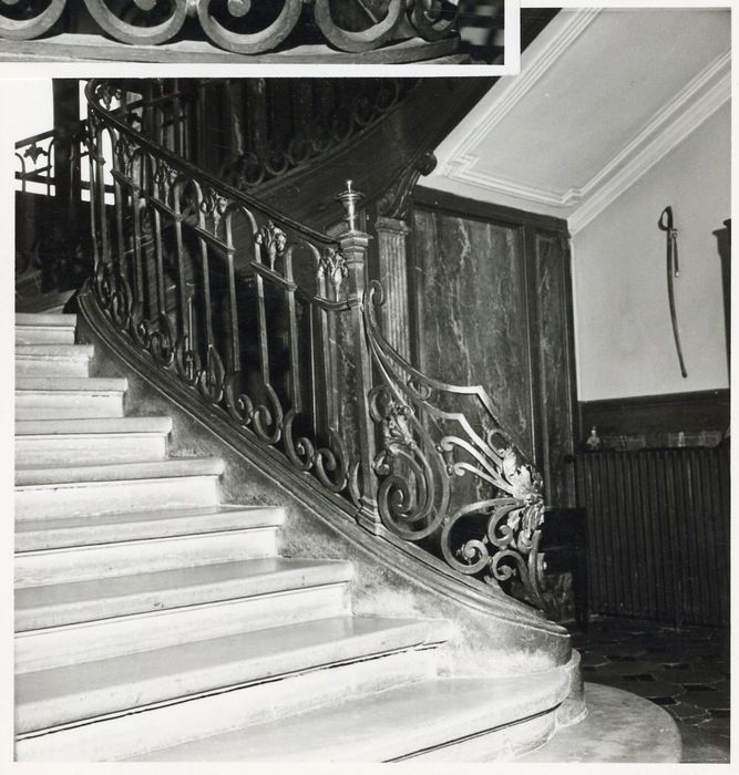 escalier d’honneur, détail de la rampe