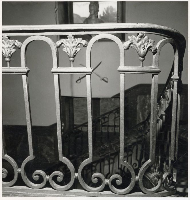 escalier d’honneur, détail du départ de la rampe