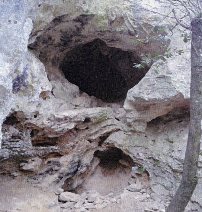 entrée de la grotte (photocopie numérisée)