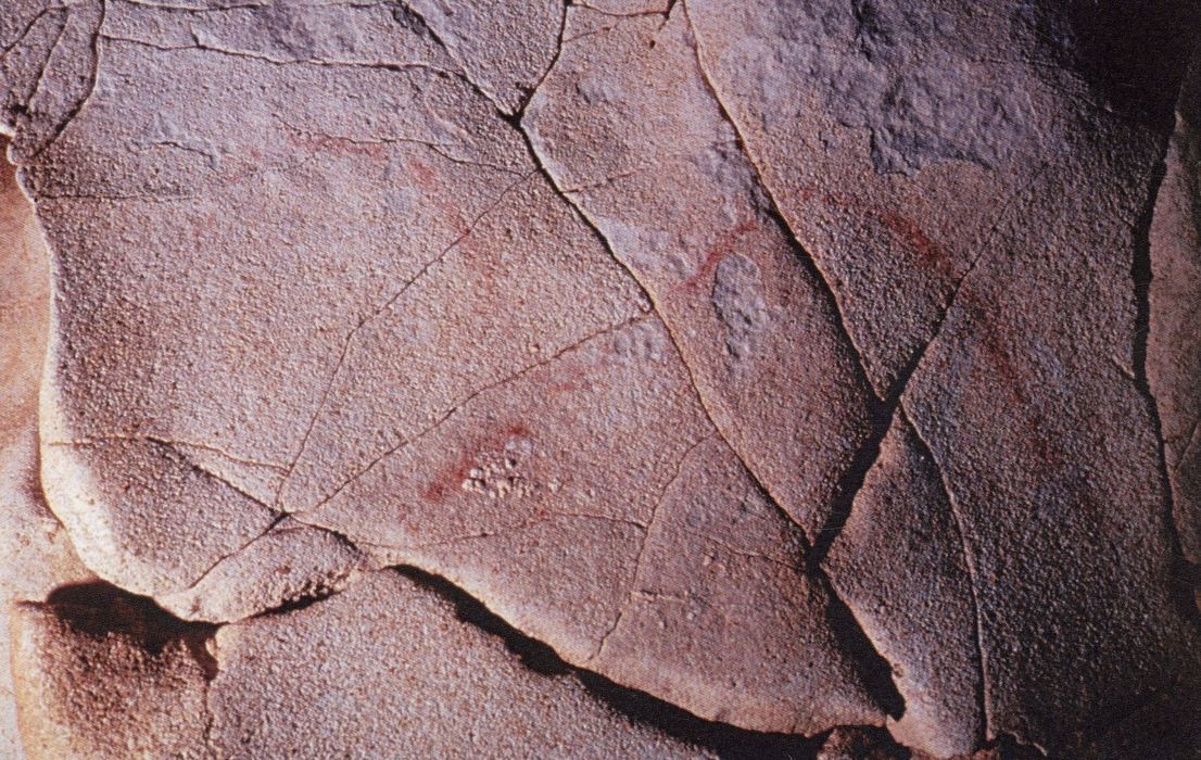 détail d’une figure rouge (photocopie numérisée)