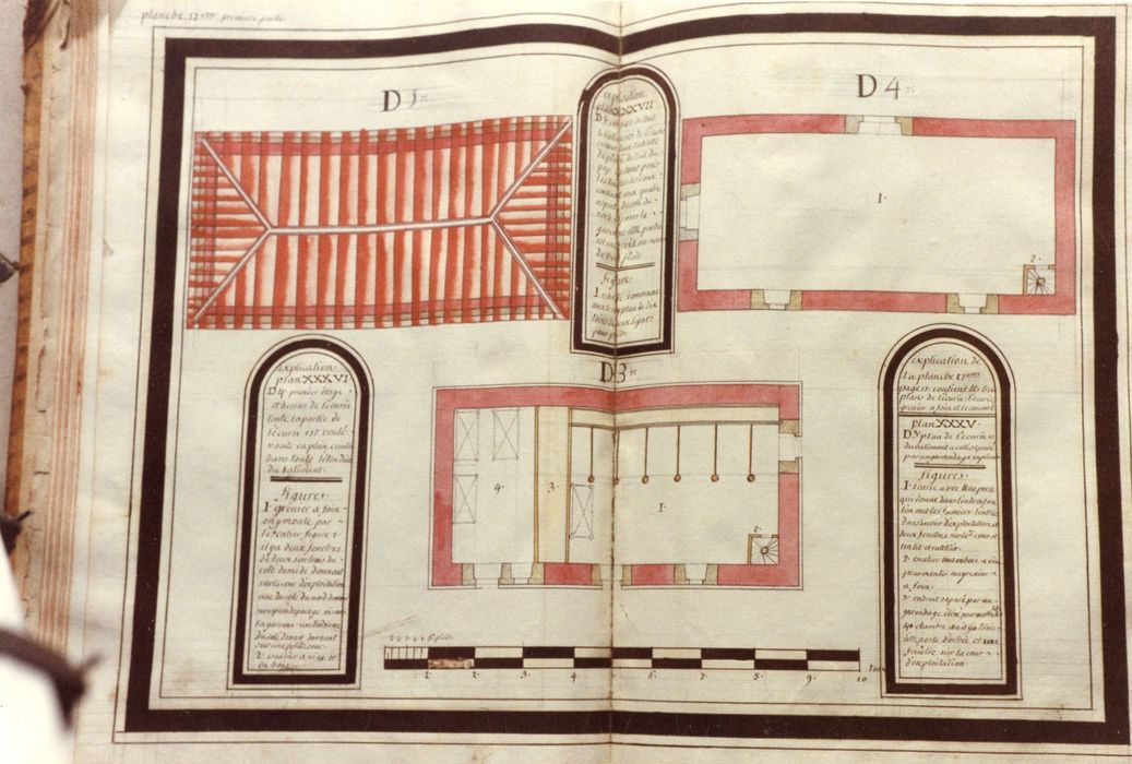 livre : Domaine de Beauvezeix, détail d’une planche