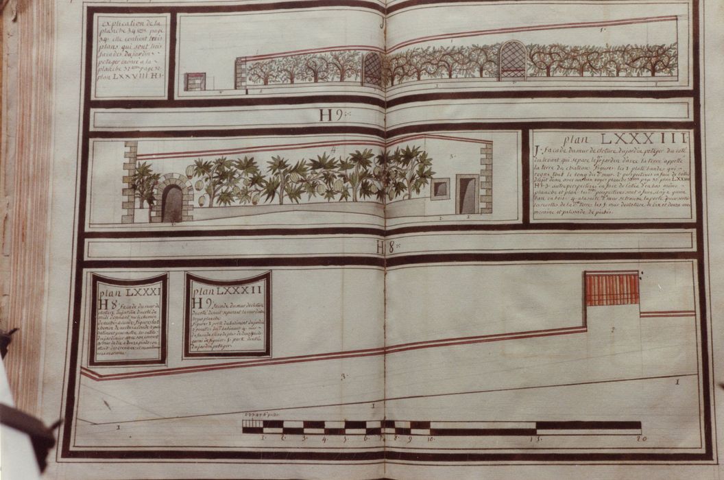 livre : Domaine de Beauvezeix, détail d’une planche