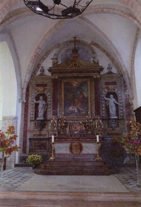 maître-autel, retable, tableau : Massacre de saint Denis (photocopie numérisée)