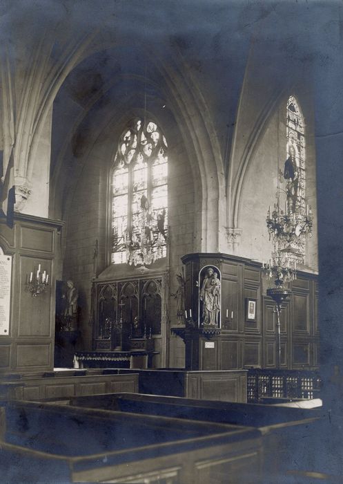 transept nord depuis la nef, vue partielle