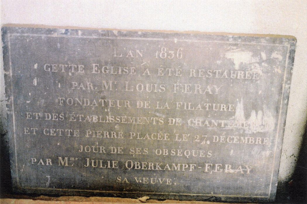 plaque commémorative (photocopie numérisée)