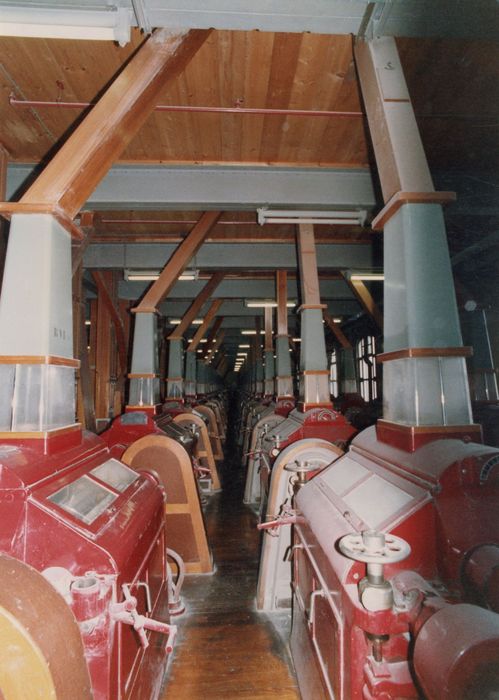 salle de broyage au 1er étage du moulin construit en 1905