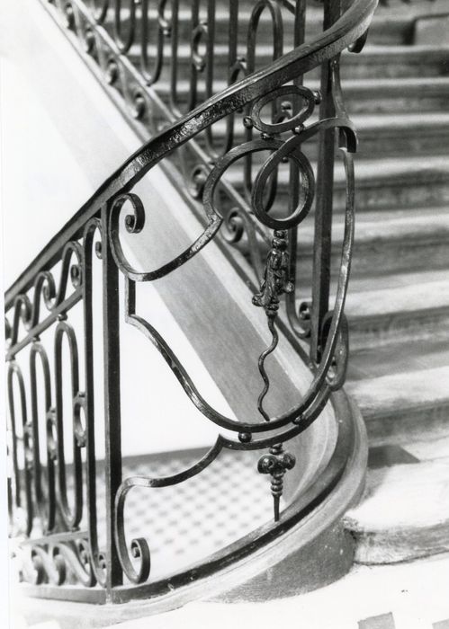 escalier de l’aile de la communauté, détail de la rampe