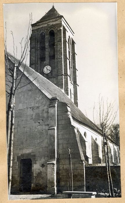 clocher, élévations ouest et sud