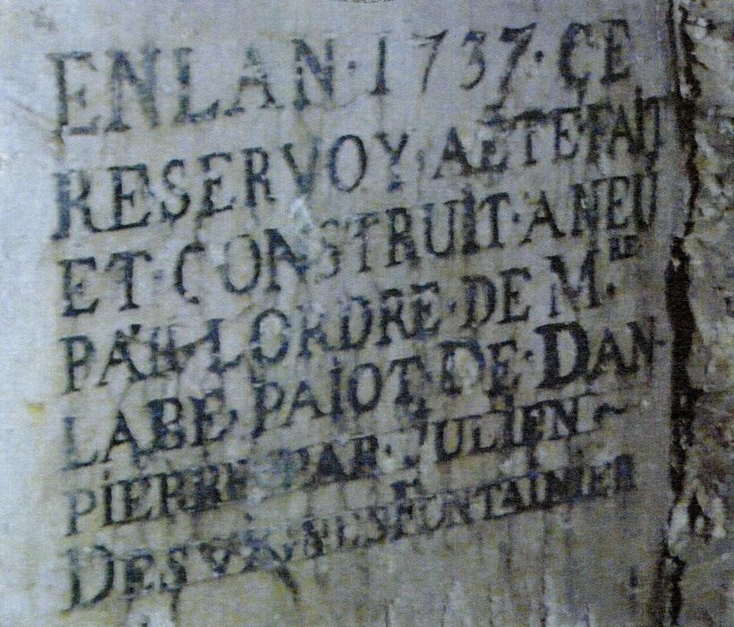 détail d’une inscription (photocopie numérisée)