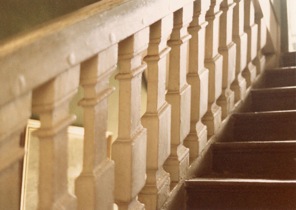 escalier, détail de la rampe de la 2e volée