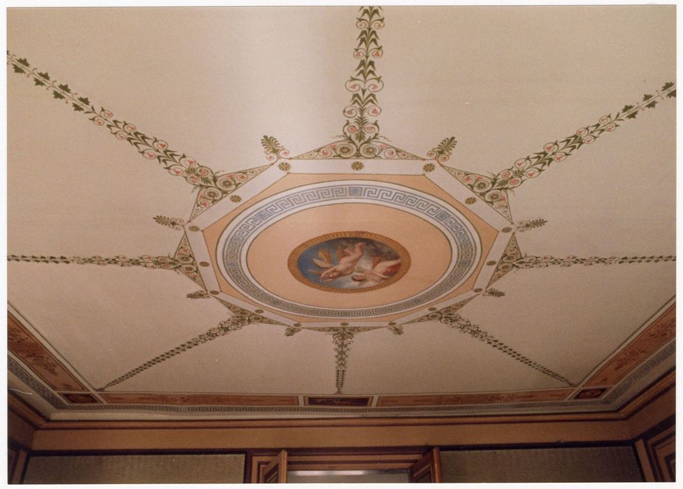 ancien grand salon, plafond peint