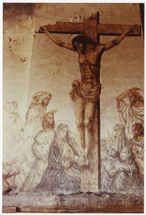 peinture monumentale dans l’atelier : Crucifixion