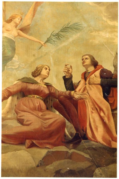 coupole de la salle, détail : Paolo et Francesca