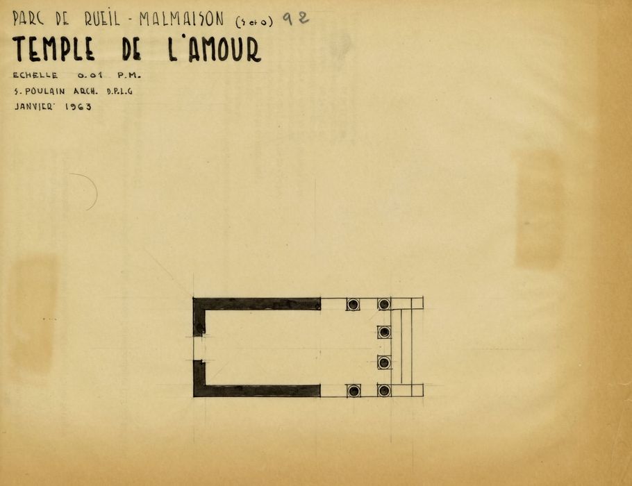 plan (dessin : encre sur calque)