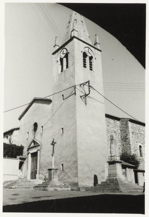 clocher, élévations sud et ouest