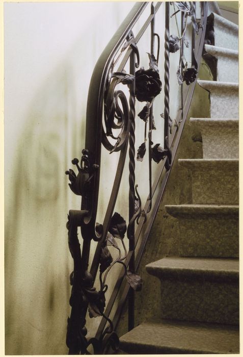 escalier, détail du départ de la rampe