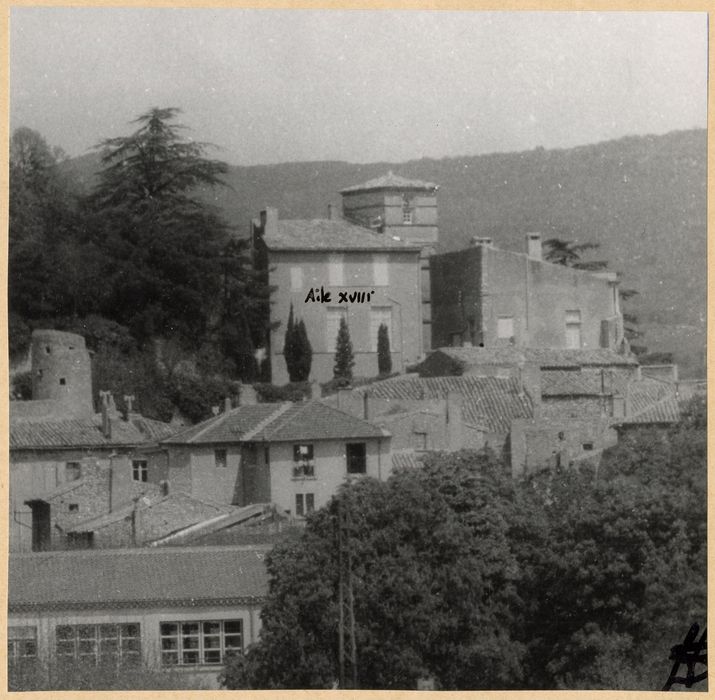 vue générale du château dans son environnement depuis le Sud