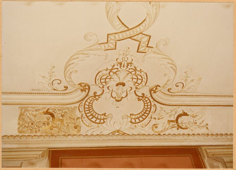 grand salon, plafond, détail de la corniche