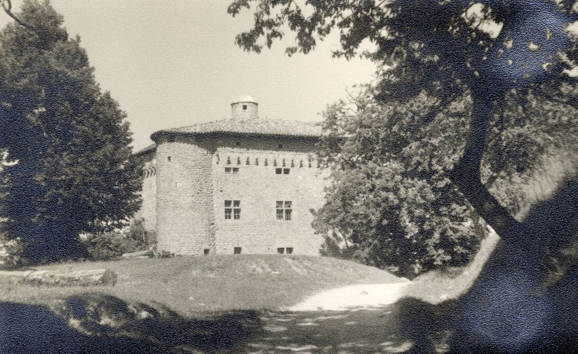 vue partielle du château dans son environnement depuis l’Ouest