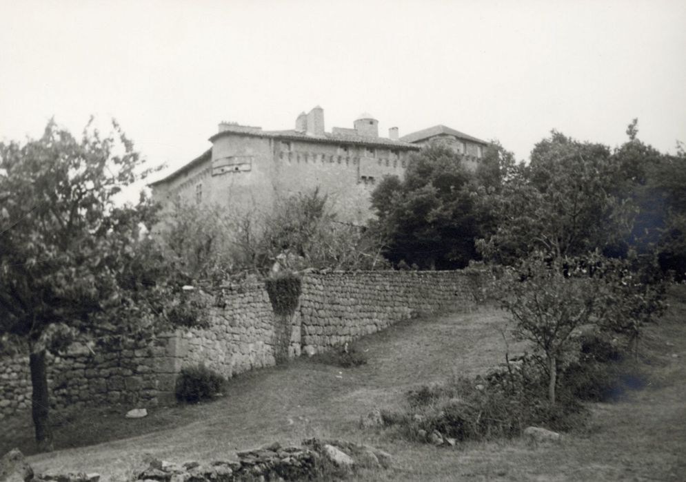 vue partielle du château dans son environnement depuis le Nord-Est