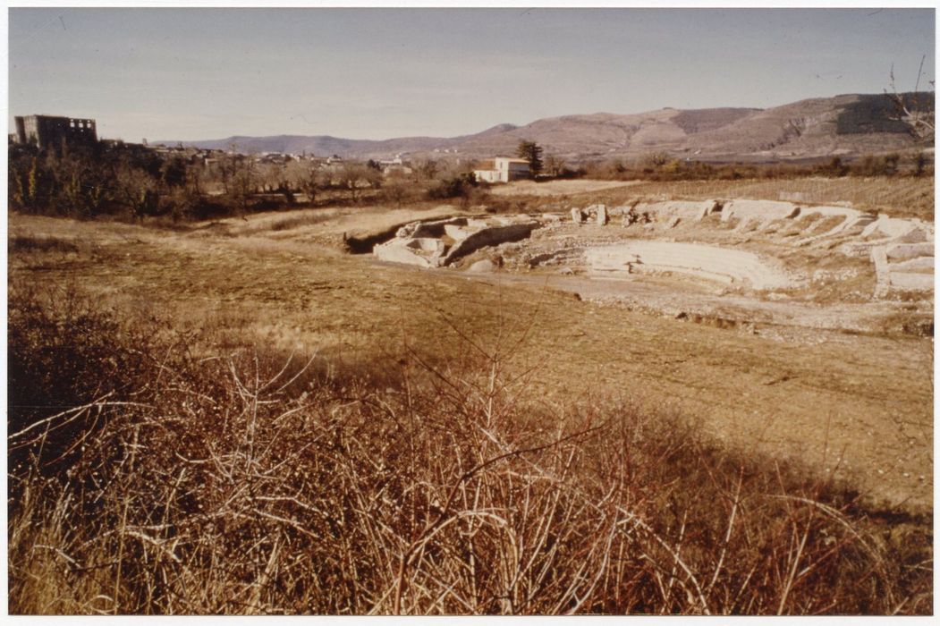 vue générale des vestiges du théâtre dans leur environnement