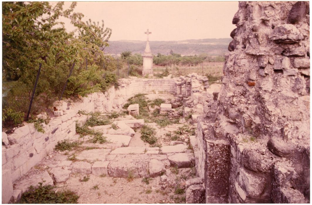 vue partielle des vestiges de l’église romane Saint-Pierre