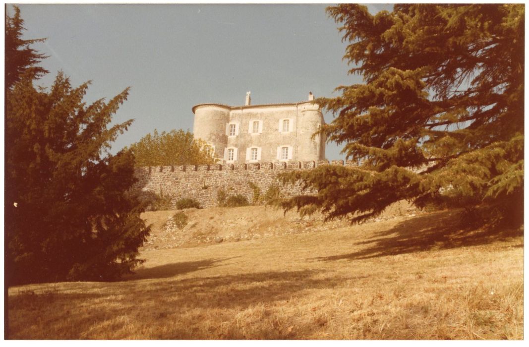 vue partielle du château dans son environnement depuis le Sud-Est