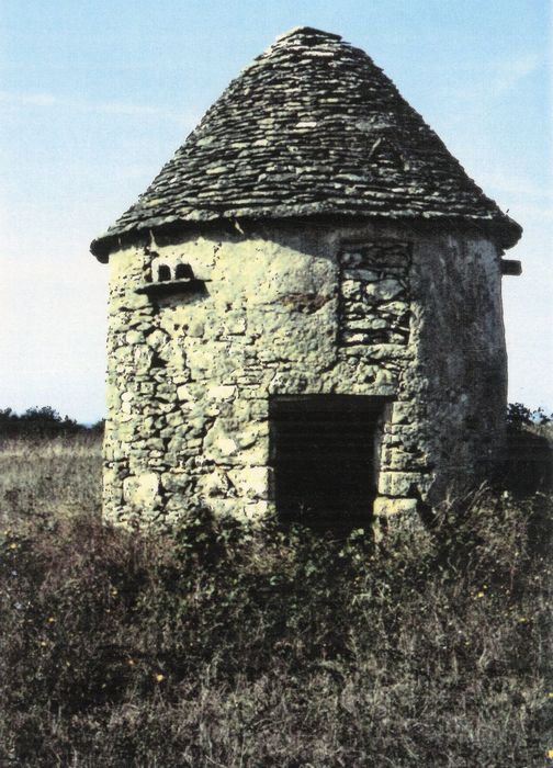 vue générale de la cabane dans son environnement depuis le Sud-Est (photocopie numérisée)