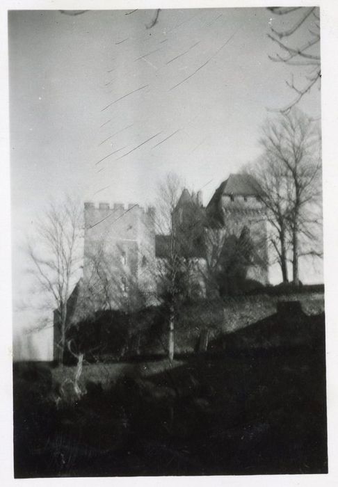 vue partielle du château dans son environnement depuis l’Ouest