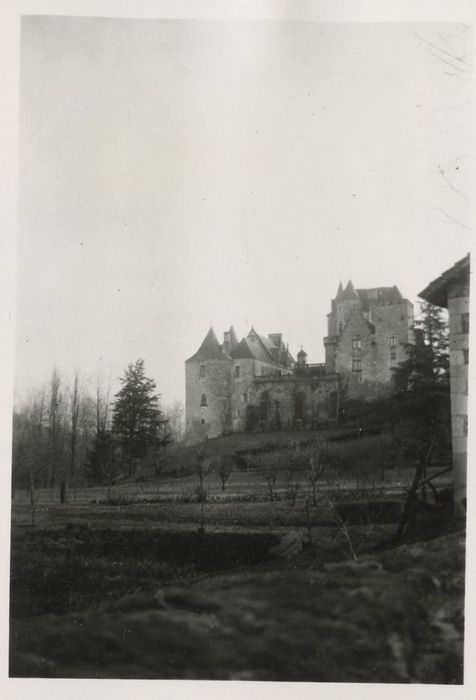 vue partielle du château dans son environnement depuis le Nord