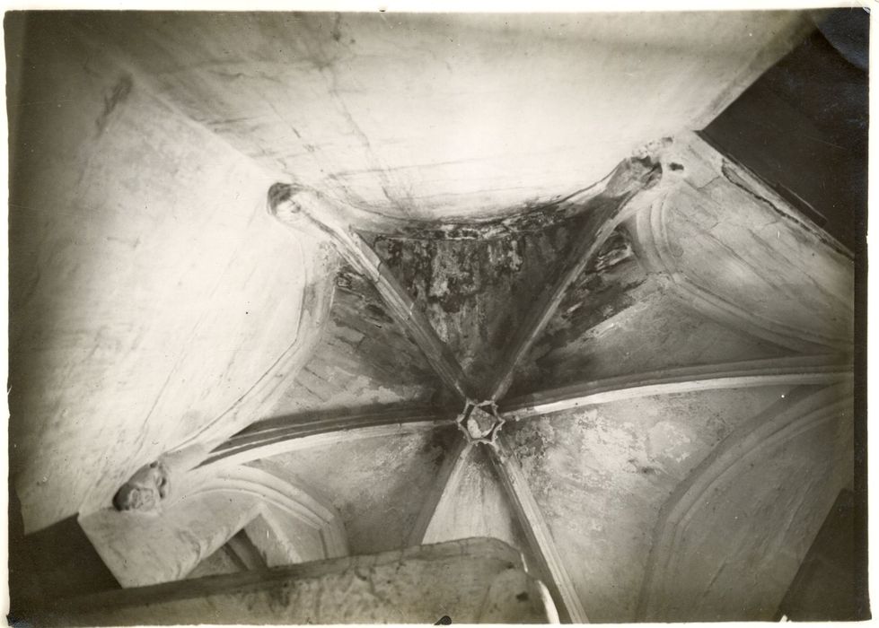 tourelle d’escalier, vue générale de la voûte