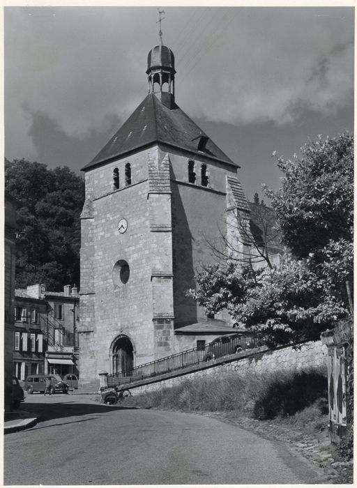 clocher, élévations sud et ouest