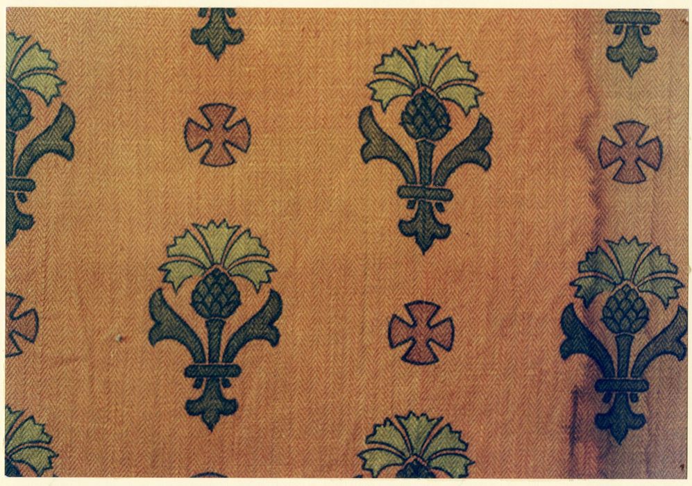 petite salle à manger, détail de la toile peinte