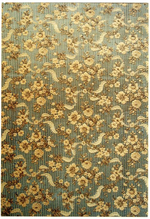 1er étage, chambre du pélican, détail de la tenture murale