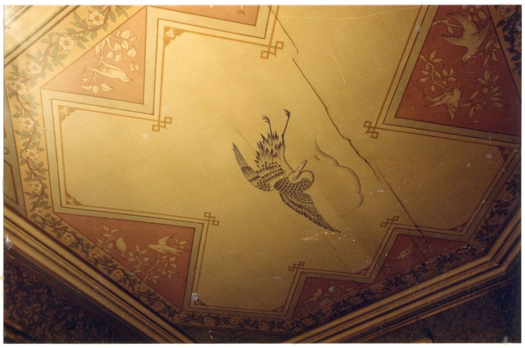 1er étage, chambre du pélican, vue partielle du plafond