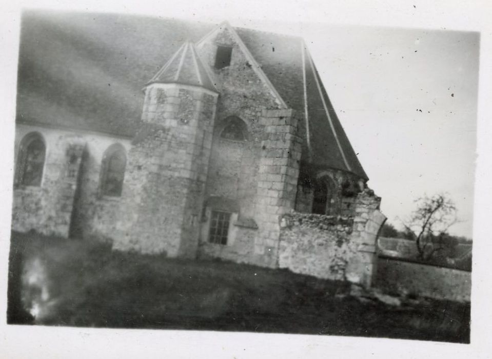 façade latérale sud, vue partielle