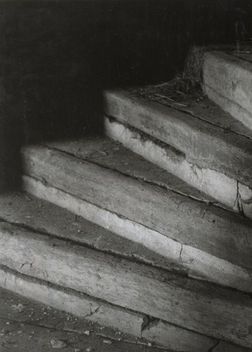 escalier à vis du bâtiment sud, détail des marches