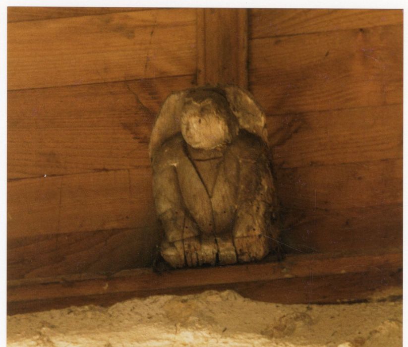 nef, charpente, détail d’un culot sculpté