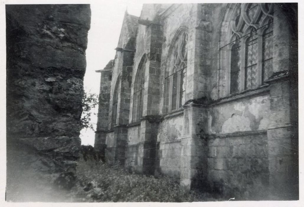 façade latérale nord, vue partielle