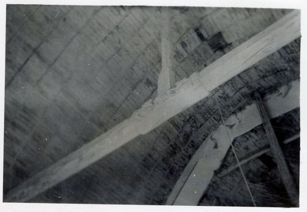 nef, vue partielle de la charpente