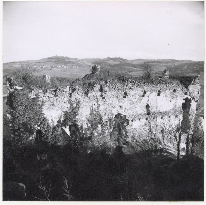 vue partielle des ruines depuis la tour nord