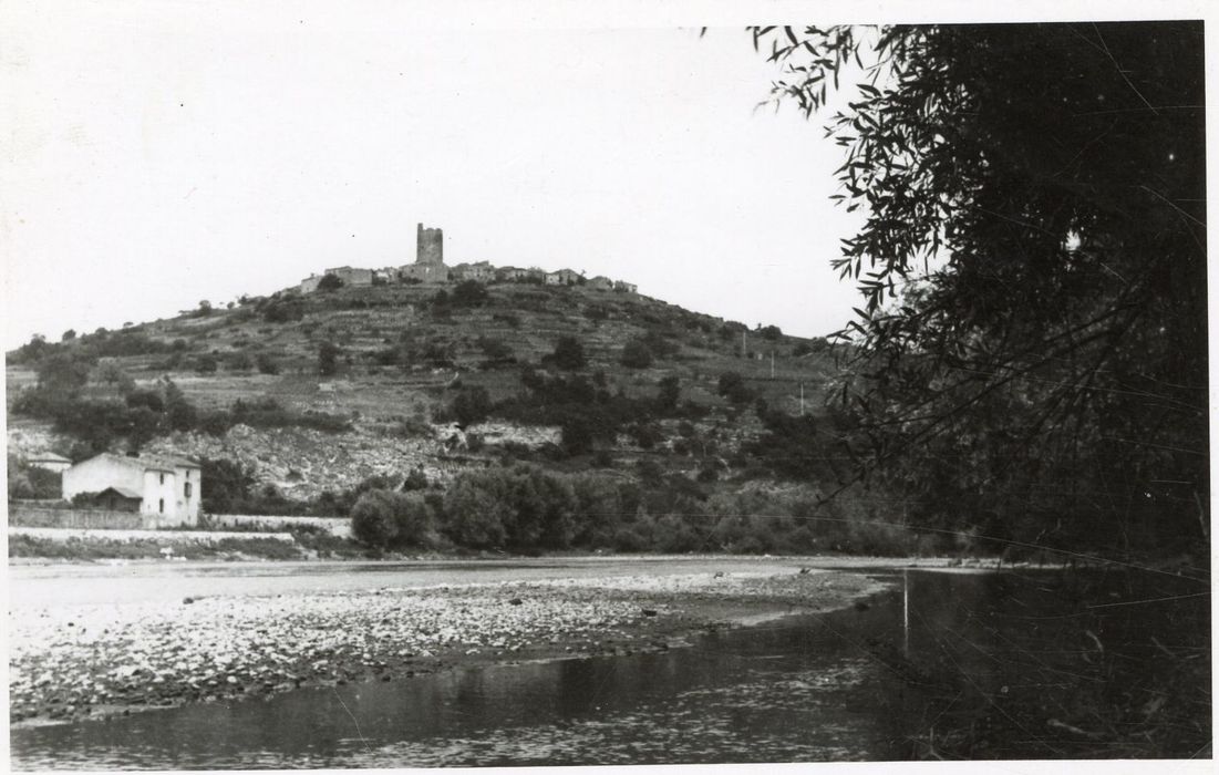 vue générale du donjon dans son environnement depuis le Sud-Est